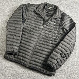 Eddie Bauer EB650 Jacket Mens Medium Black Down Puffer Lightweight Quilted Zip